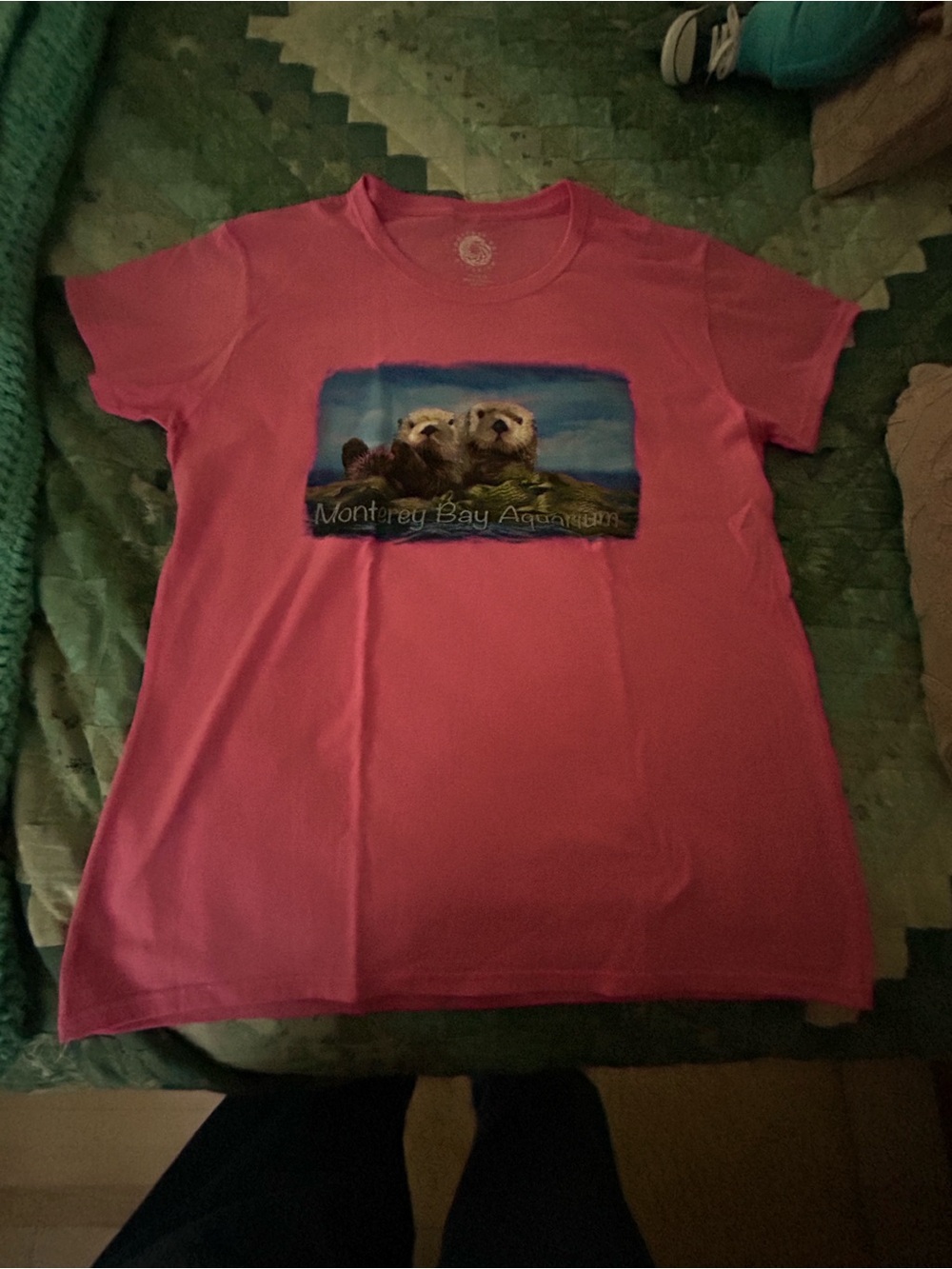Monterey Bay Pink Otter Graphic Tee